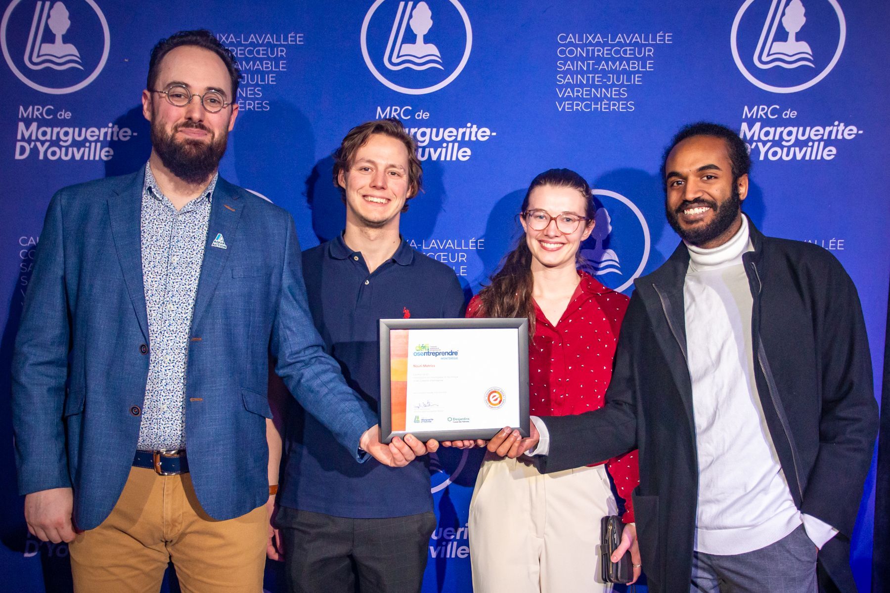 Équipe Nauti Metrics avec prix innovation